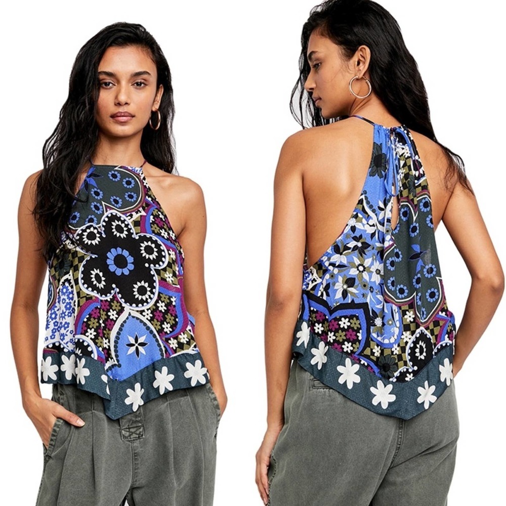 FREE PEOPLE I Dare You Tank in Black Combo